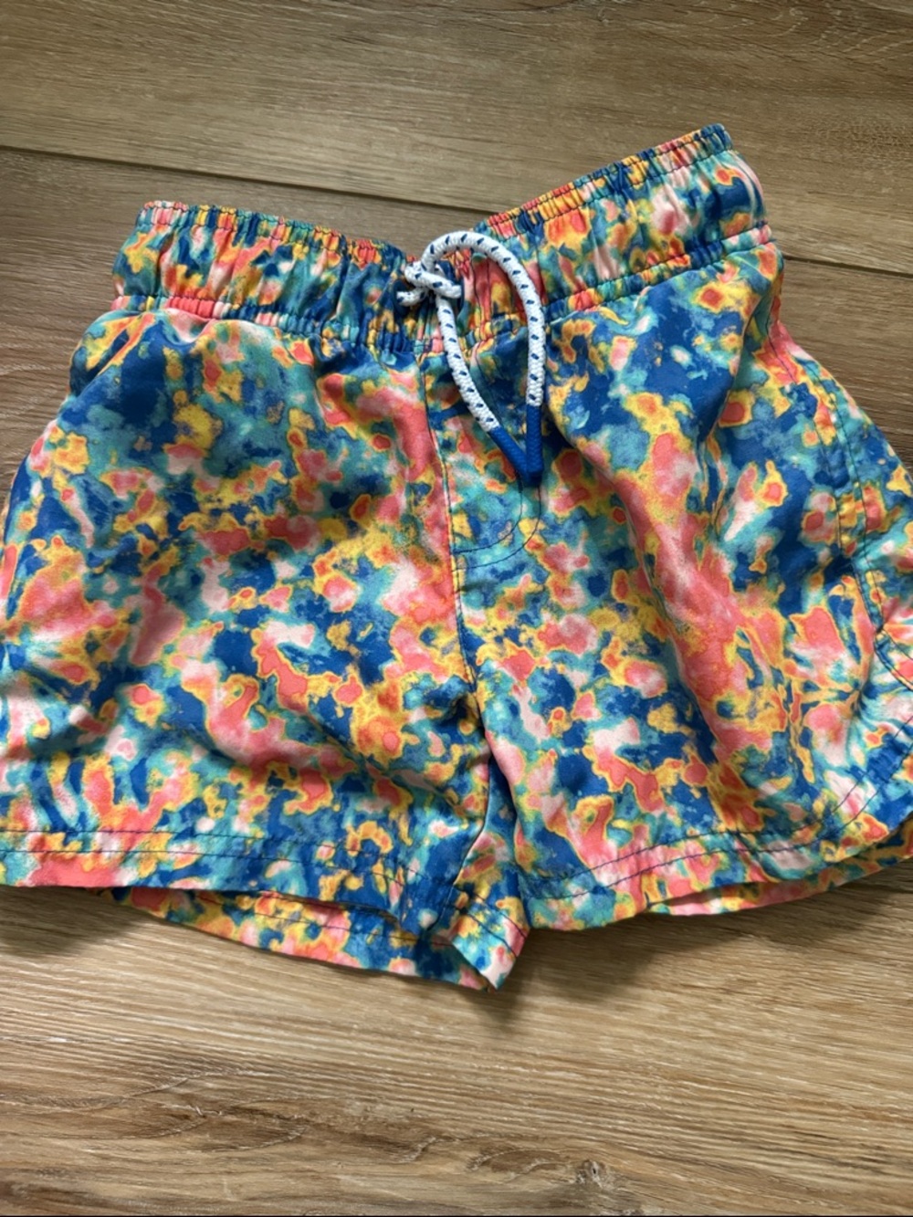 art class Blue Lined Tie-Dye Swim Shorts